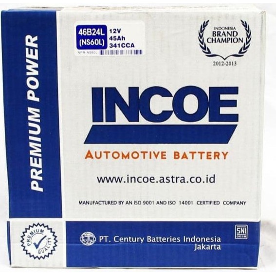 Accu / Aki Incoe Premium NS60L star