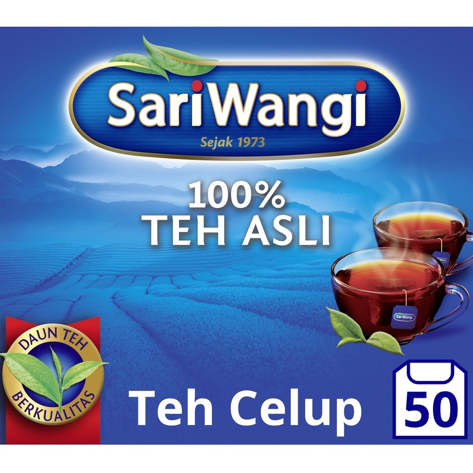 

ZYQX0183 Sariwangi 100% Teh Hitam Asli Teh Celup Membantu Kesehatan Jantung* 1.85G isi 50