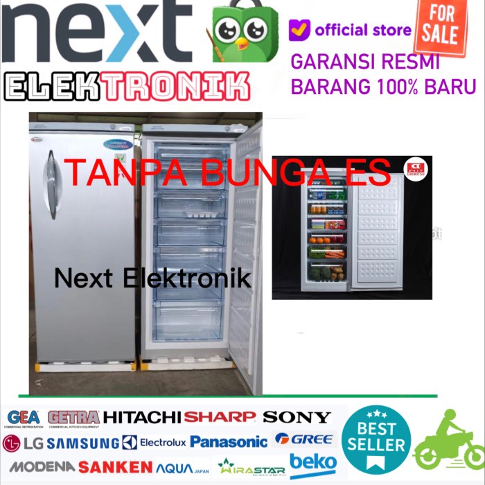 [New Ori] Daimitsu Dicf 201P Kulkas Upright Freezer Tanpa Bunga Es Garansi Resmi Limited