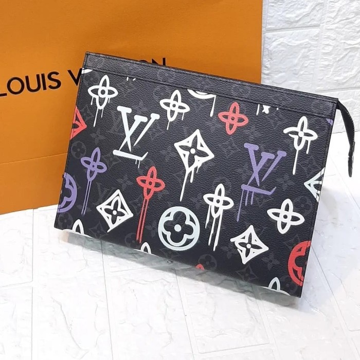 ✨Sale Clutch Bag Tas Tangan Pria Lv0001 New Mono Super Miror Vip Berkualitas