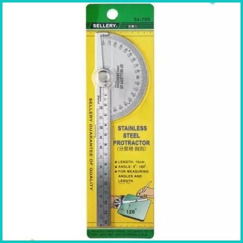 

Mistar Busur Derajat Stainless Steel Protector Sellery 54-700 20JVLZ3 onderdil