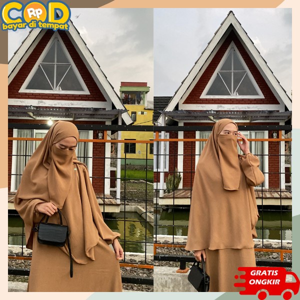 Gamid Kerudung Syar'I Bsju Games Pesta Kondangan Dres Korea Style 2In1 Branded Ibu Ibu 1 Set Gamis S
