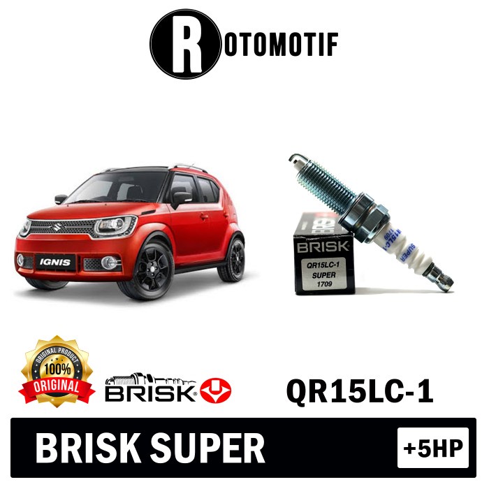 Busi Mobil Ignis 1200Cc Brisk Super Qr15Lc-1 Kode It010