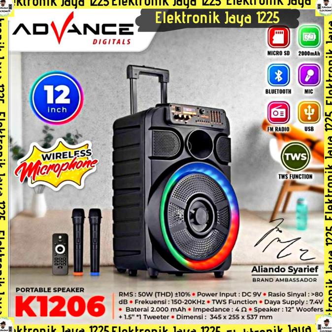 SPEAKER ADVANCE K1206 + FREE 2 MIC (ADVANCE)