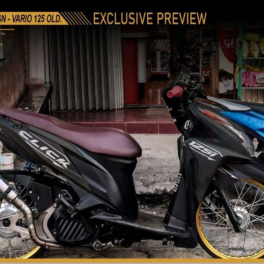 VRV18 CUTTING STICKER STRIPING VARIASI VARIO 125 OLD STRIPING VARIASI VARIO LAMA STIKER VARIO 125 LA