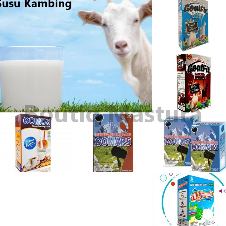

LMXQ5870 Susu Kambing Bubuk : Gomars , GoatFit , Alghonam Herbal Propolis Royal Jelly