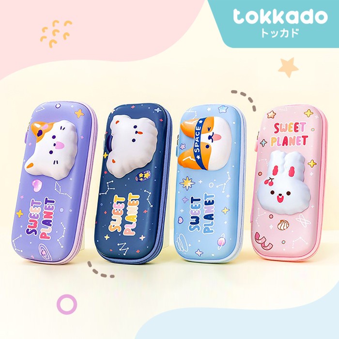 

TOKKADO SWEET PLANET SQUISHY PENCIL CASE KOTAK PENSIL ANAK UNIK LUCU