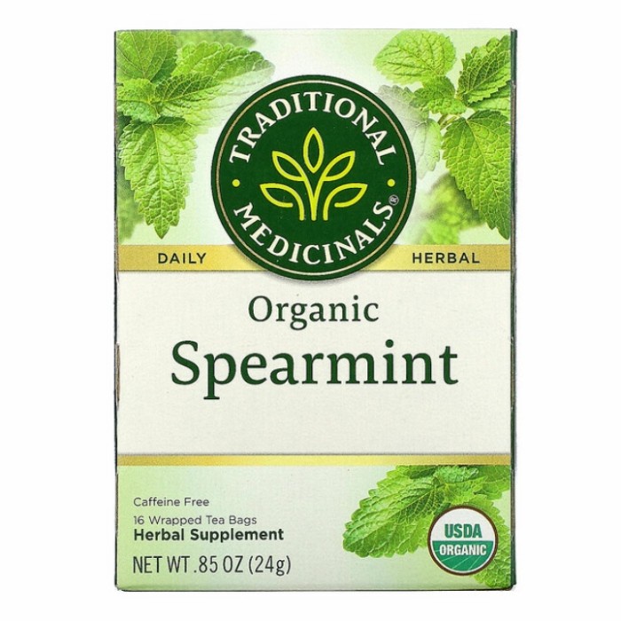 

Traditional Medicinals Organic Spearmint Herbal Tea No Caffeine 16 pcs