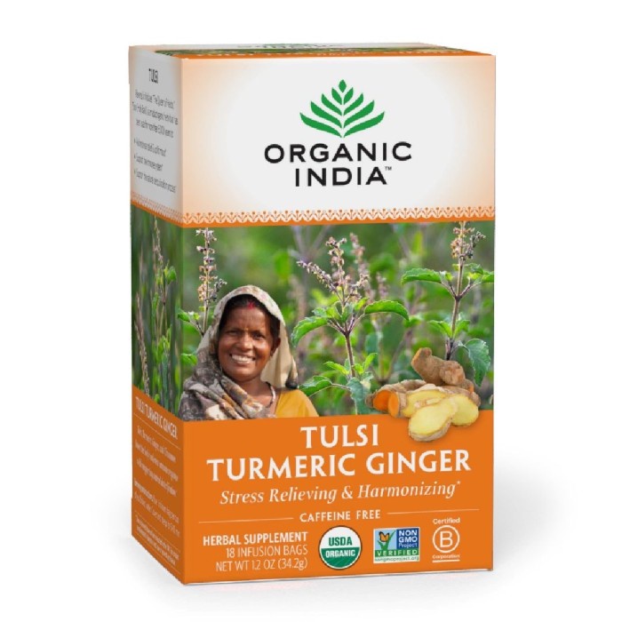 

Organic India Tulsi Turmeric Ginger Stress Relief Tea 18s x 1.9g