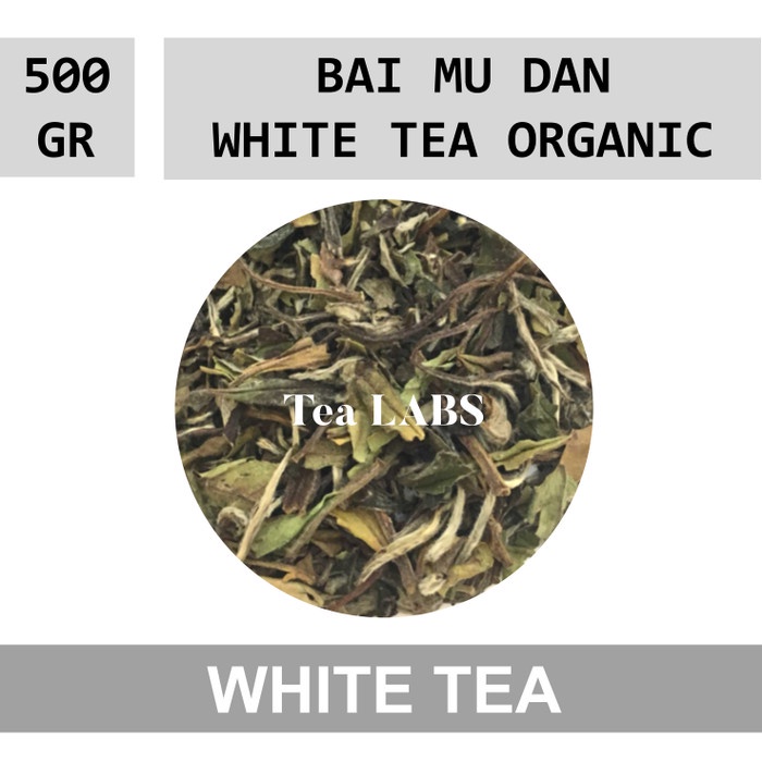 

White Tea Bai Mu Dan Organik / Teh Putih Premium Kiloan 500 GRAM
