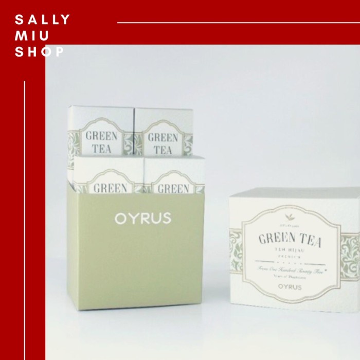 OYRUS GREEN TEA 100% ORGANIC - Pelangsing - Teh Premium 1 Box Isi 4