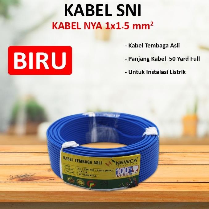 Kabel Listrik NYA NEWCA 1 x 1.5 Kabel Tembaga Murni 50 Yard Full