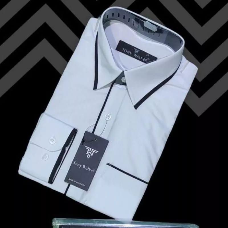 Kemeja Panjang TW Tony Walker Kemeja Polos Lis Kemeja Kantor Kemeja Formal Slimfit Reguler Nikah Ton