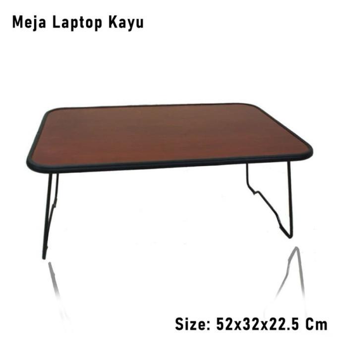 MEJA LAPTOP KAYU BESAR BELAJAR MENULIS KERJA PORTABLE LIPAT TABLE LISAMARDA5