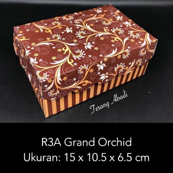 

{{{{{{] Dus Kue R3A 15 x 10.5 x 6.5 cm Motif Orchid Coklat/Roti/ Dos Snack