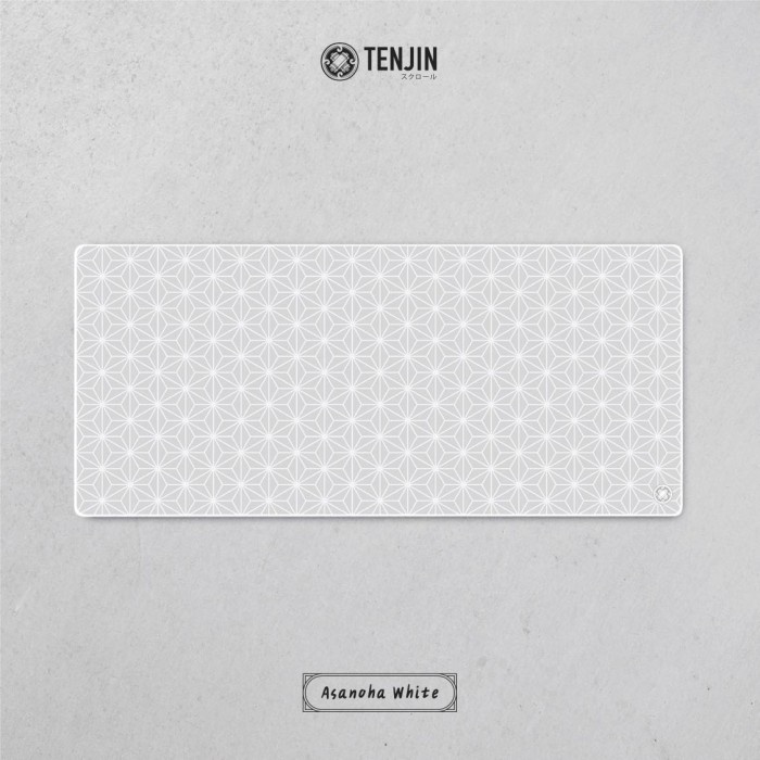Tenjin Scrollworks - Asanoha White Deskmat