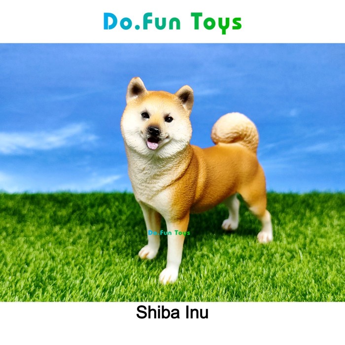 Shiba Ainu Animal Figure / Miniatur Mainan Binatang Anjing Shiba Ainu Ready