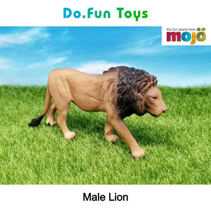 Male Lion Animal Figure / Miniatur Binatang Singa Jantan By Mojo Ready