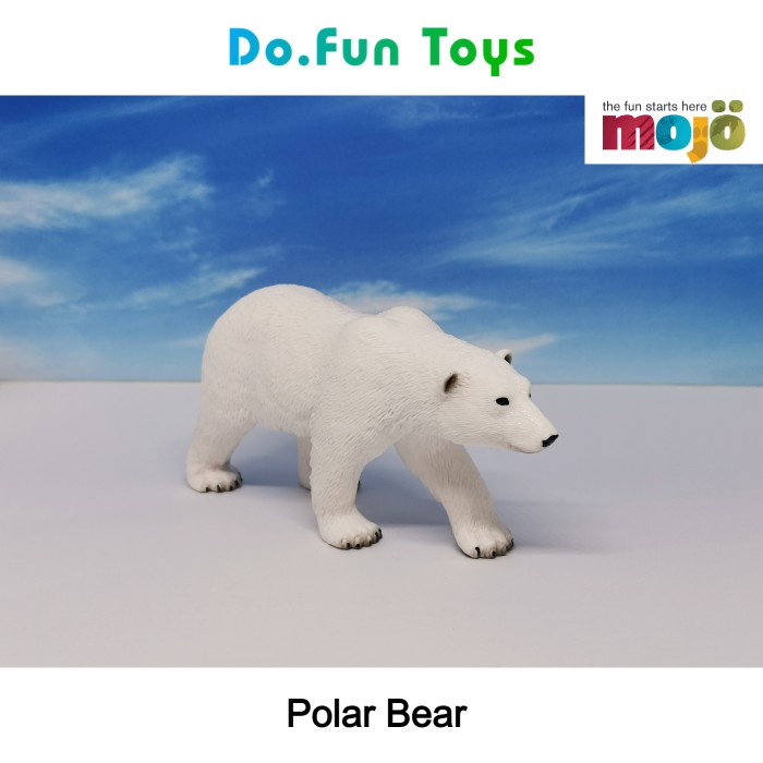 Polar Bear Animal Figure / Miniatur Binatang Beruang Kutub By Mojo Ready