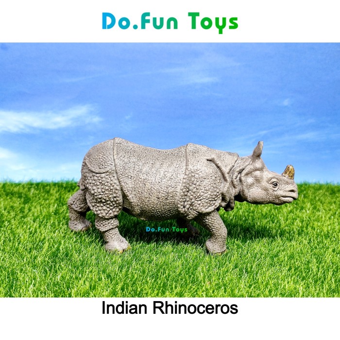Indian Rhinoceros Animal Figure / Miniatur Binatang Badak India Ready