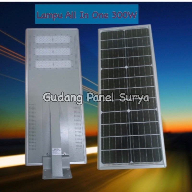 Lampu PJU All In One 300W Lampu pju all in one 300watt