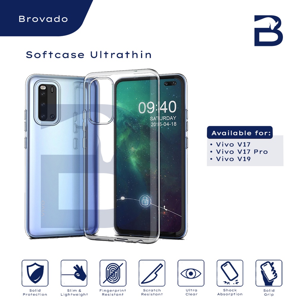 Casing Vivo V17 / V17 Pro / V19 Softcase Ultrathin Silikon Jelly Bening