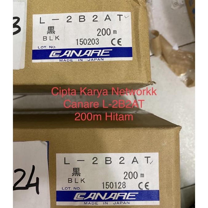 Kabel Audio Canare L2B2At 200M Hitam Original Japan / Canare L-2B2At
