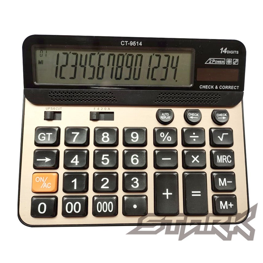 

Ct 9514 Kalkulator 14 Digit - Kalkulator Besar - Big Display - Kalkulator Meja Dagang