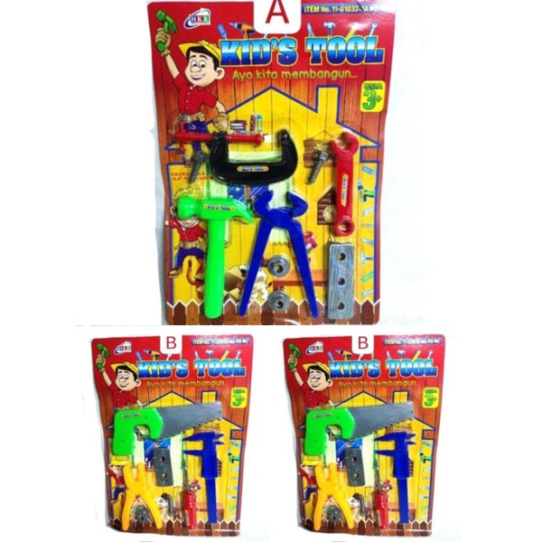 Mainan Alat Tukang Obeng Gergaji Palu / Tool Set
