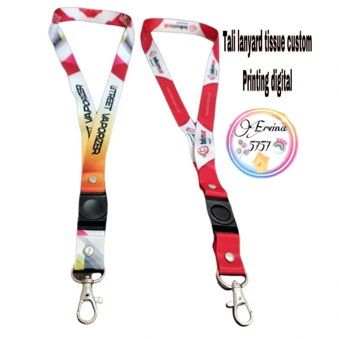 

1pcs tali lanyard tissue custom printing digital