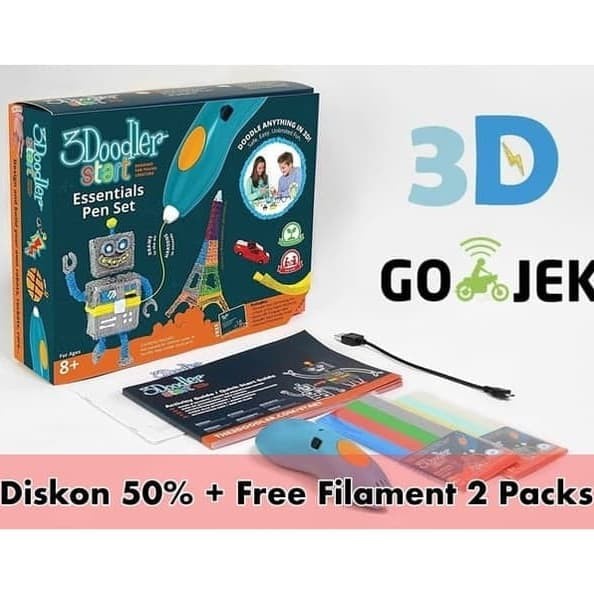 

Promo 3D Pen 3Doodler Start Essential Pen Set Dari Woobleworks