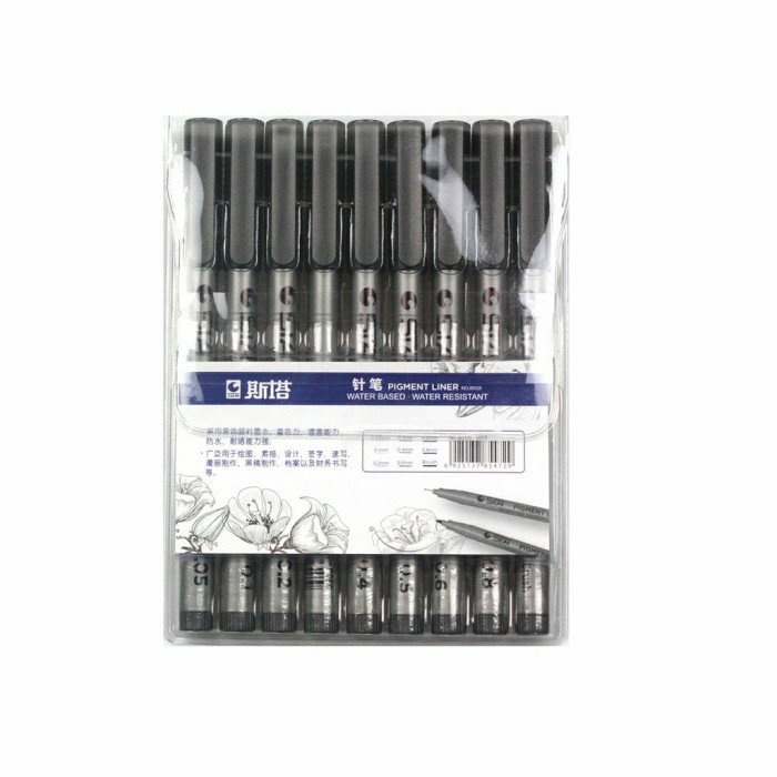 

Sta Pigment Liner (Drawing Pen) Set 9 Pcs Terbaru