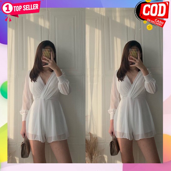 Setelan Wanita Kekinian One Set Wanita Korean Style Baju Jumpsuit Wanita Viral Baju Kodok Wanita Jum