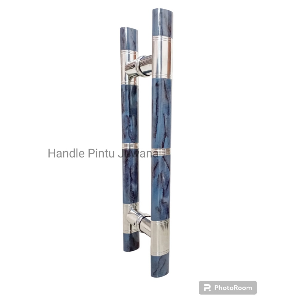 Pull Handle pintu rumah baut tembus motif marmer 60cm 45cm gagang pintu handle pintu kaca handle pin