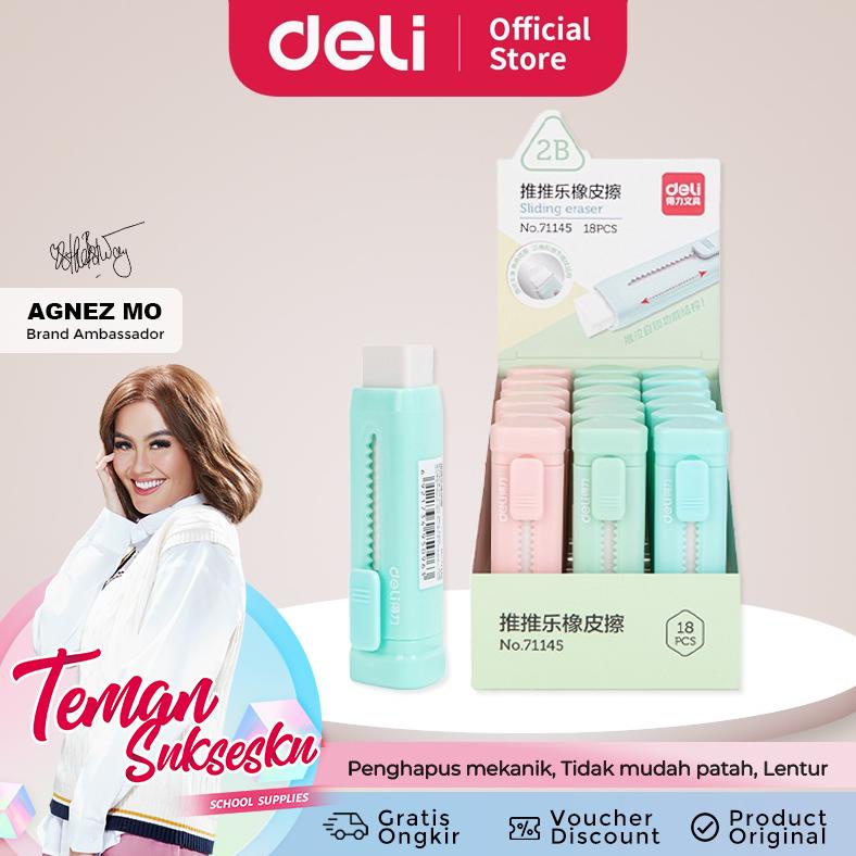 

Deli Sliding Eraser / Penghapus Mekanik / Hapusan Mekanik Warna Lucu Tidak Meninggalkan Serpihan Bahan TPR+ABS 71145