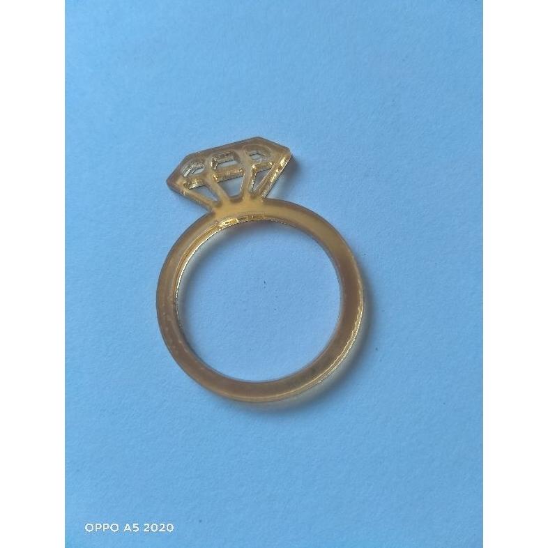 CINCIN AKRILIK ATAU REPLIKA CINCIN BAHAN MAHAR NIKAH DAN CRAFT AKSESORIS MAHAR NIKAH