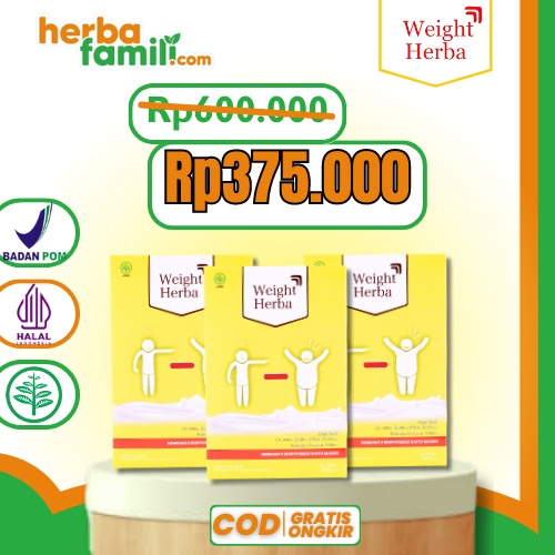 

GROSIR 3 BOX WEIGHT HERBA ORIGINAL 100% ORI | Susu Penggemuk Badan Berat Badan Naik Alami Menambah Berat Badan WEIGHTHERBA