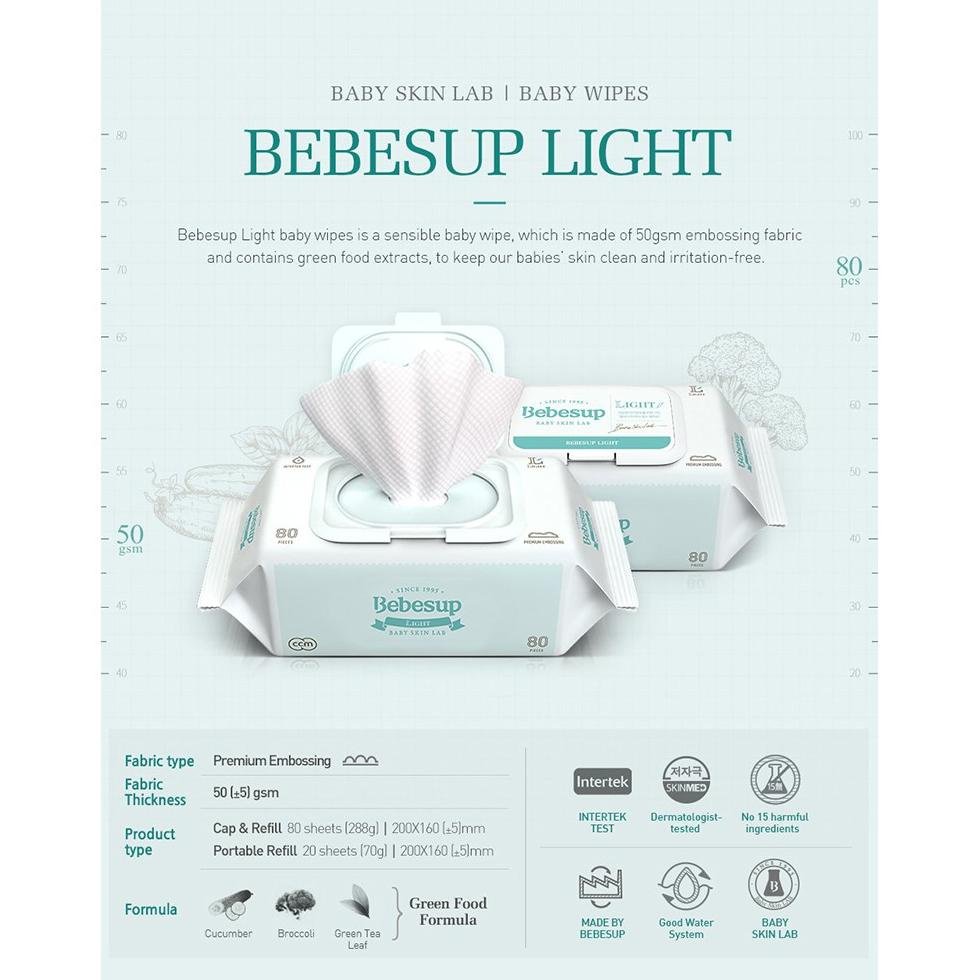 

| [bebesup] zero/sensitive/light baby wipes (3 variants) / hitshop