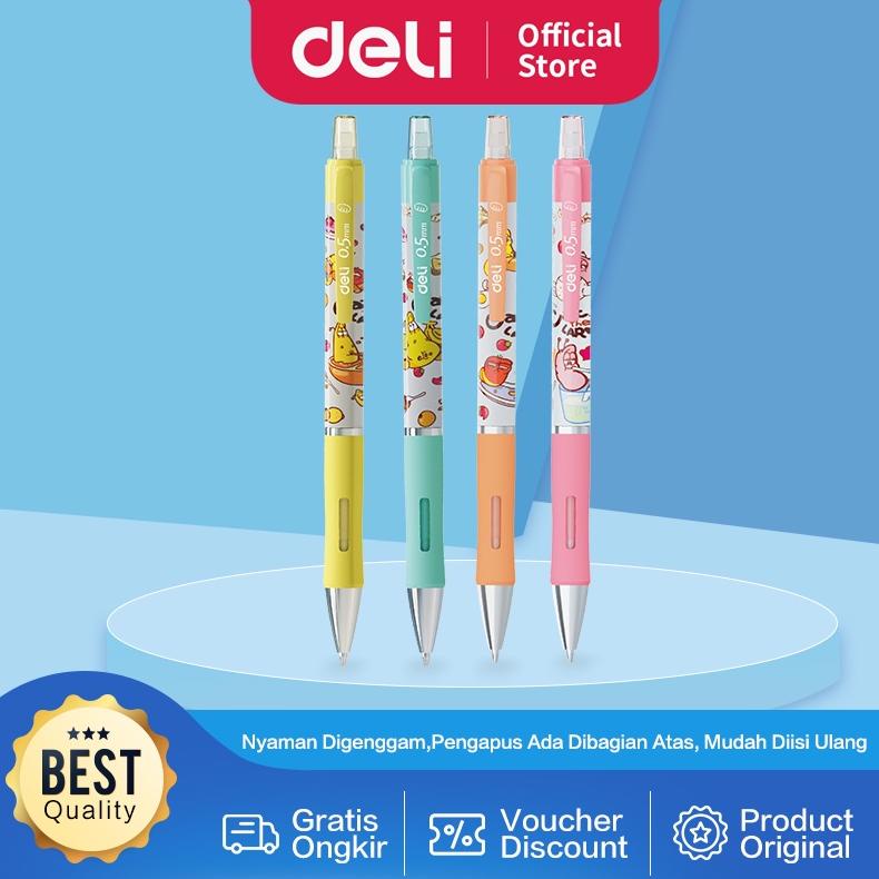 

Deli Larva Mechanical Pencil / Pensil Mekanik 0.5mm Soft Grip dengan Klip EU765