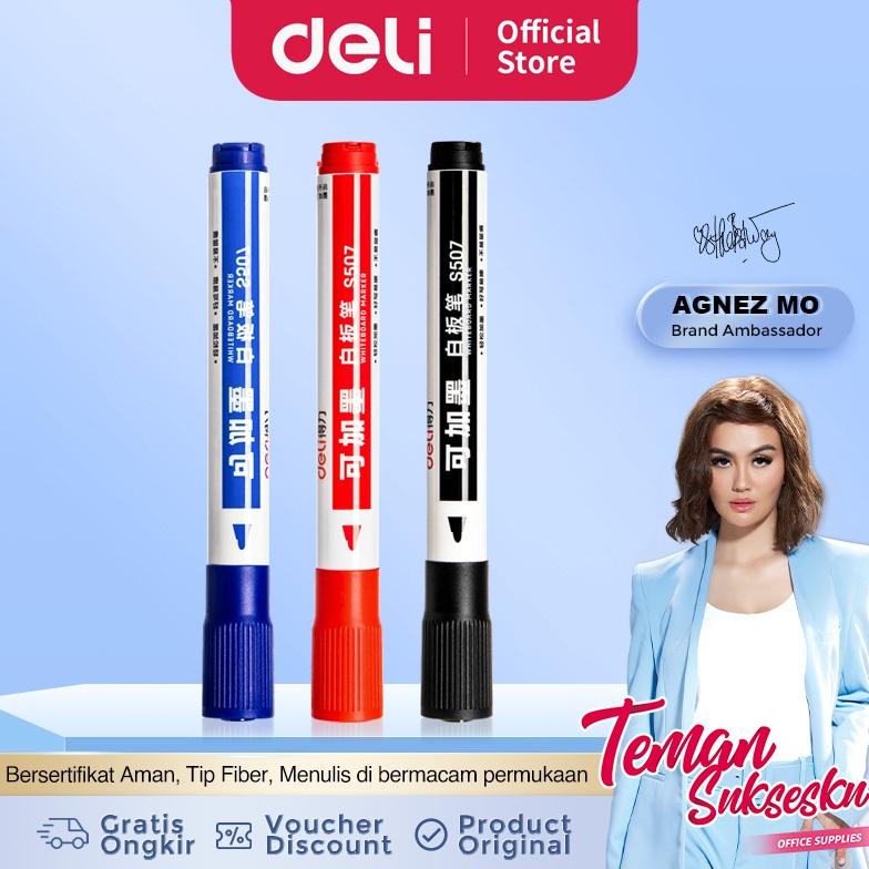 

Deli Dry Erase Marker / Spidol Papan Tulis Bisa di Segala Permukaan Penulisan Hingga 300 Meter Bersertifikat Aman S507