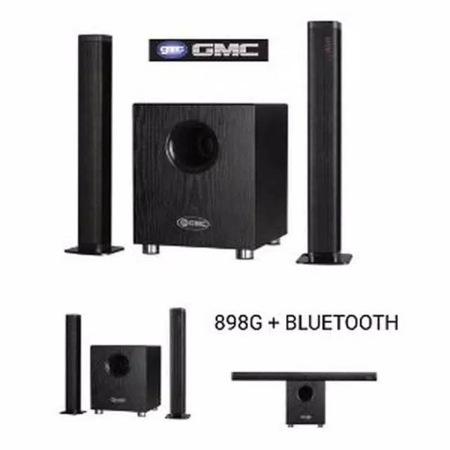 {NurulShop} SOUND BAR GMC 898 G 898G SPEAKER Bass Bluetooth Remot Radio BT USB Diskon