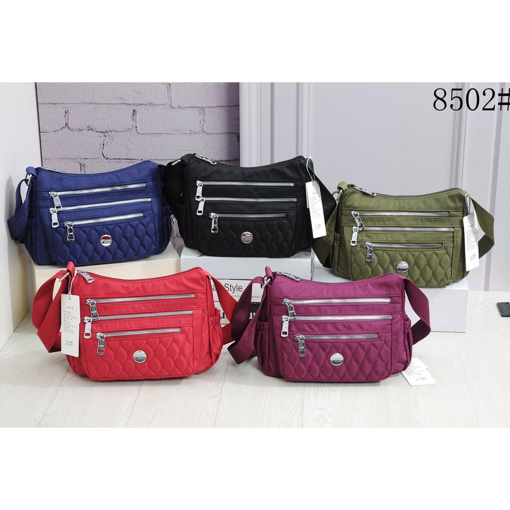 Tas Wanita Import Jinjing dan Selempang FENGMISHI FMS8502 8502 Bordir Bahan Parasut Kualitas Super H