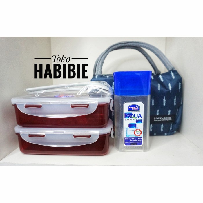 Lock N Lock / Lock & Lock Lunch Box Set Botol Kotak Bekal Makanan