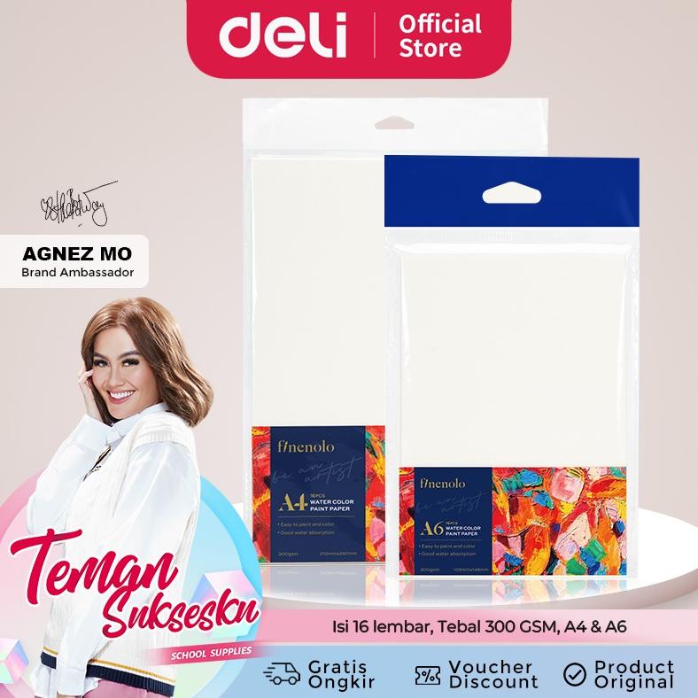 

Deli Watercolor Paper / Kertas Cat Air / Kertas Gambar Canvas A4 A5 A6 Isi 16 Lembar Tebal 300GSM EC270