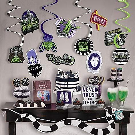 

Sale Now Party City Beetlejuice Room Decoration Halloween - 24 Pieces Limited Edition