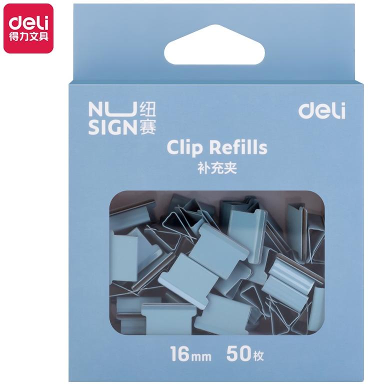 

Nusign Fastener Clip Refill / Refill Binder Clip / Isi Penjepit Kertas Otomatis Isi 50 Kapasitas 40 Lembar NS086