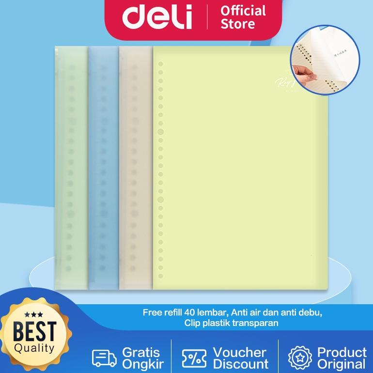 

Deli Loose-Leaf Notebook / Buku Catatan / Binder A5 B5 40 Lembar HX40