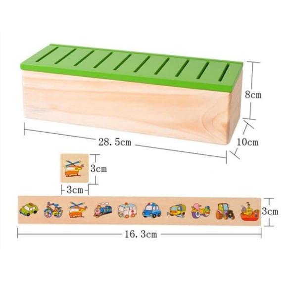 Box Puzzle Inggris Mandarin Pasang Pengenalan Edukasi Kognitif Gambar