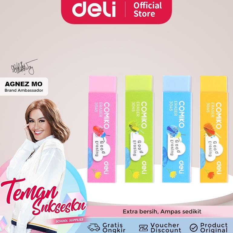 

Deli Penghapus Eraser POP Eraser 60 15 15mm 4C Merah muda biru hijau kuning E3045
