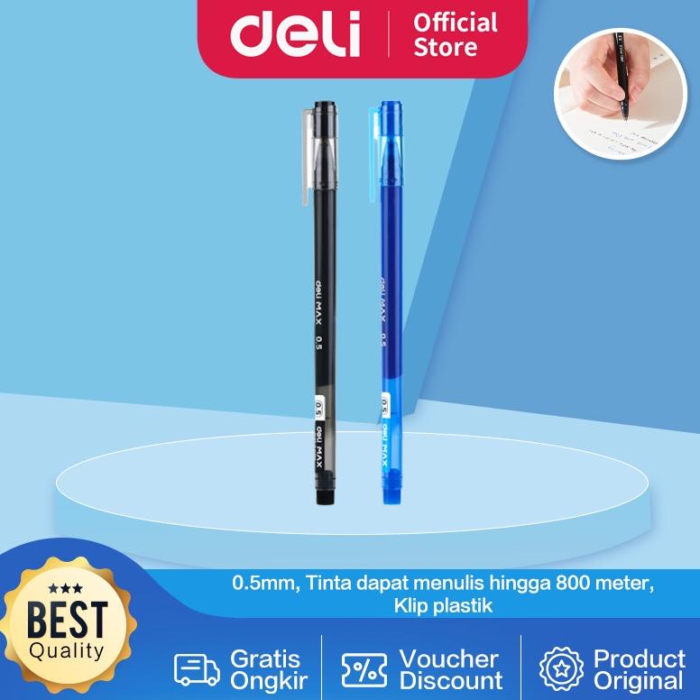 

Deli Gel Pen / Pulpen Gel 0.5mm Tinta Dapat Menulis 800 Meter EG62